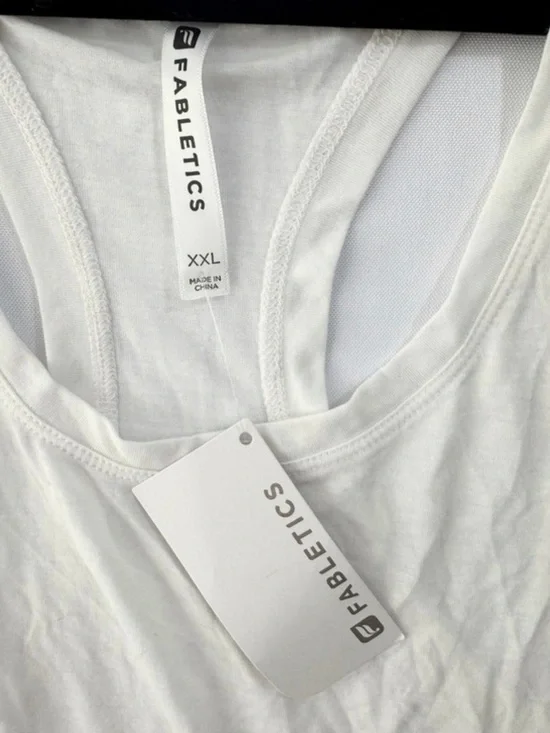 Fabletics White Racerback Tank - Picture 2 of 3